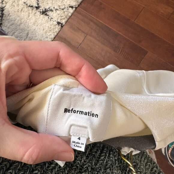 Reformation Mika Two Piece - Cream Size 4 - Picture 8 of 10